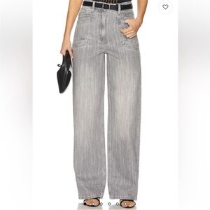 IRO Chrys Wide Leg Jeans Graphite Gray 2
